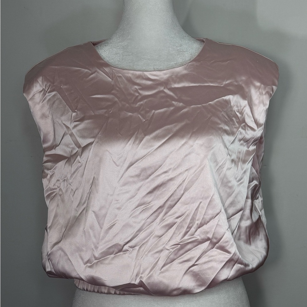 TCEC Satin Blush Pink Sleeveless Top